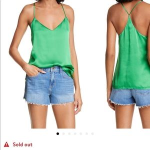 L’agence Green Silk Top
